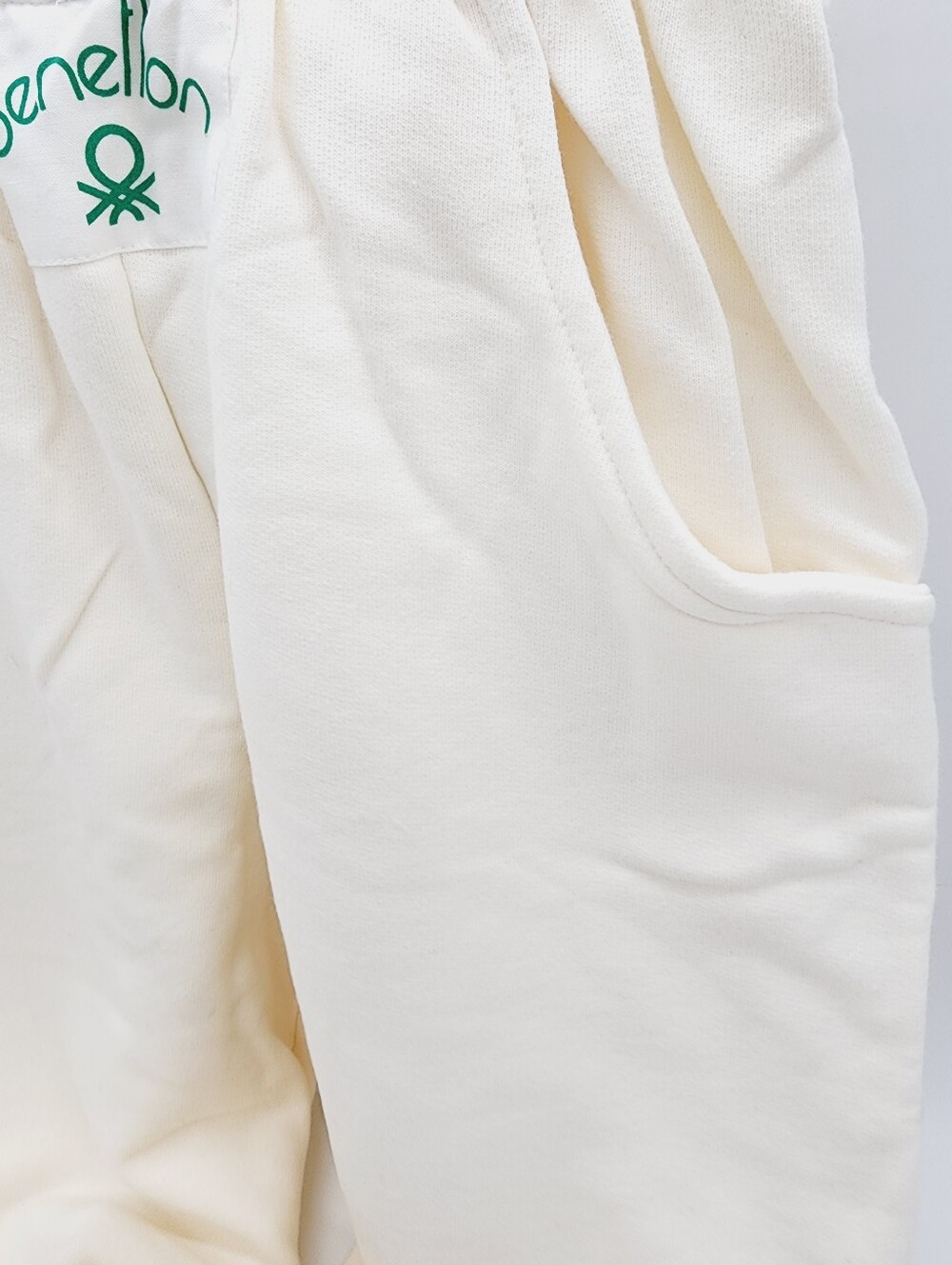 United Colors of Benetton Off White Cotton Sweatpants Italy Size XS NEW - Picture 7 of 15